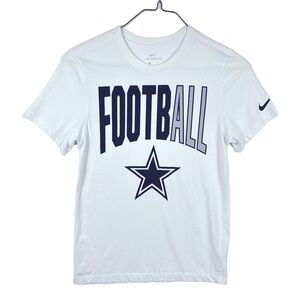 Nike NFL Dallas Cowboys Mens DRI-Fit White  Football T-Shirt Size Small